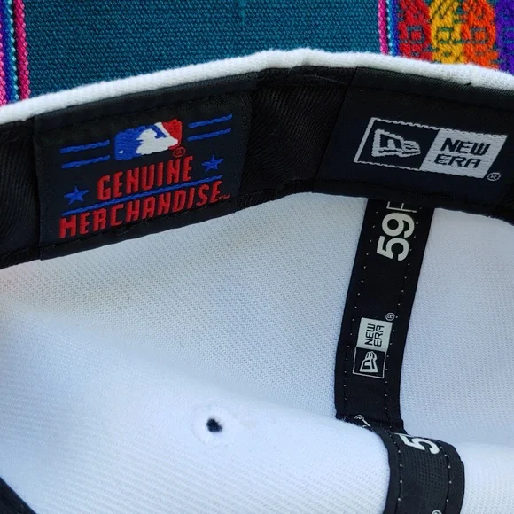 New Era Dodgers 59FIFTY Low Profile 7 3/4 Baseball Cap White Gray and Blue Logo - Picture 10 of 15